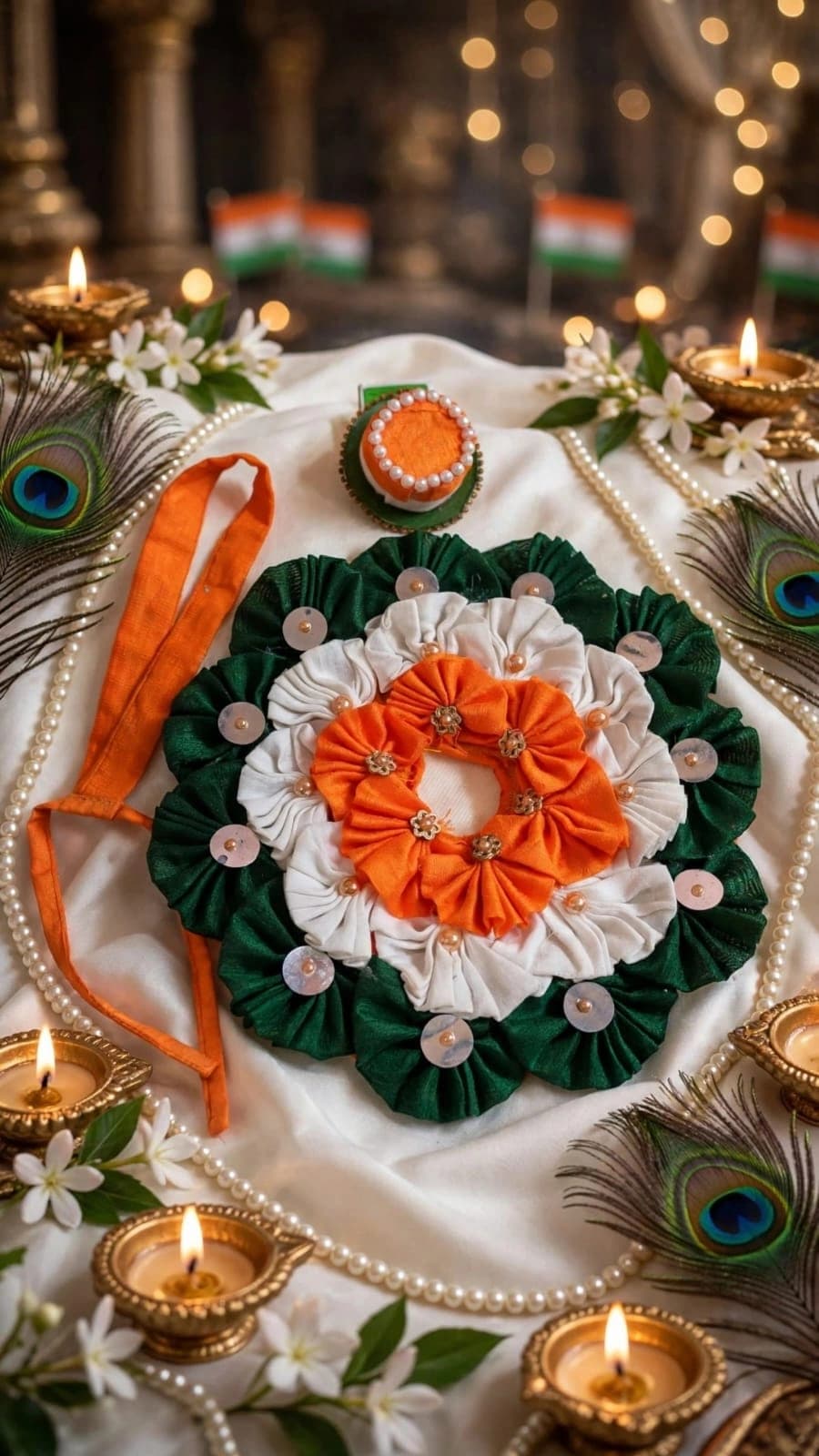 Tricolour Festive Designer Laddu Gopal Poshak