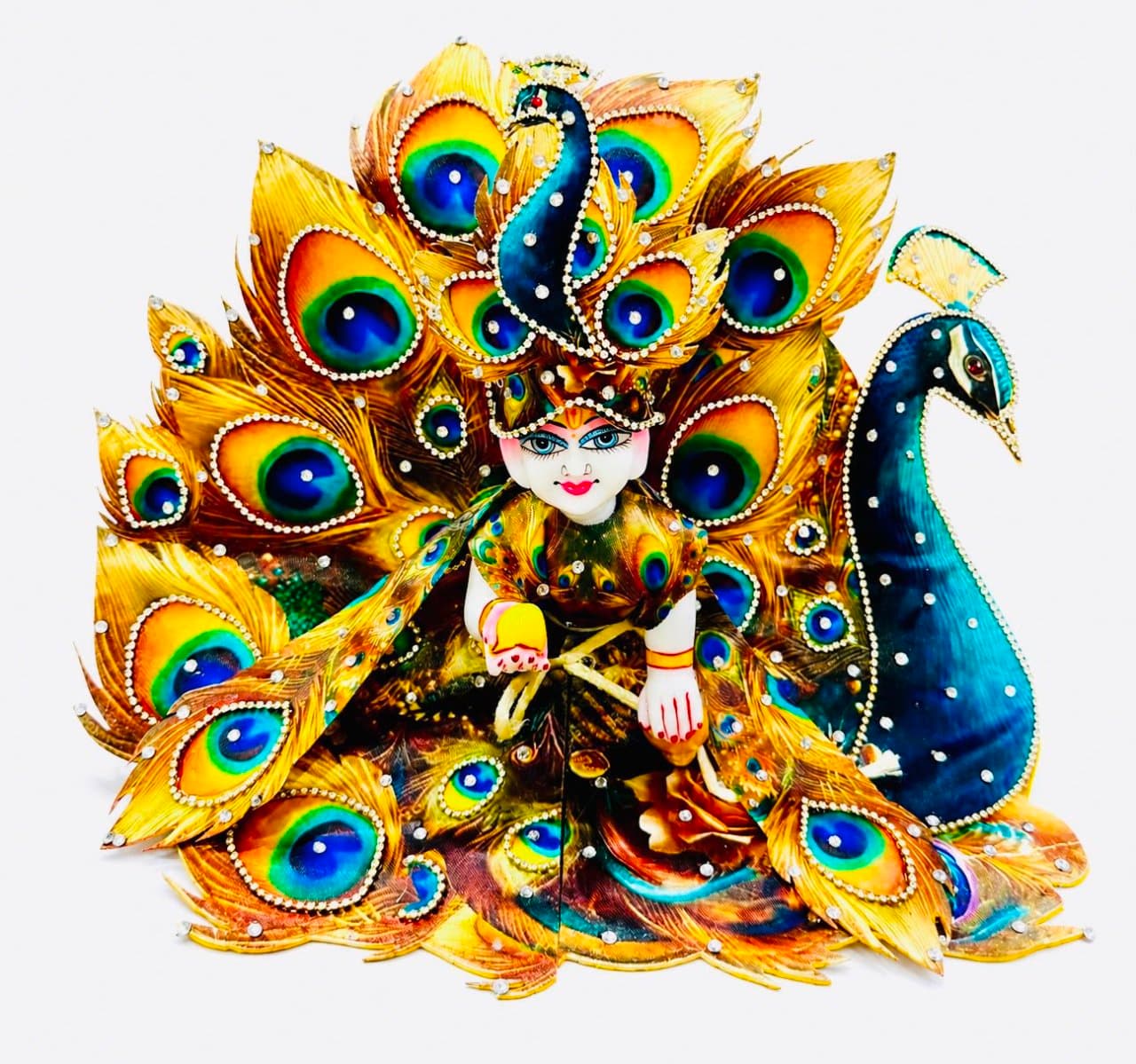 Royal Peacock Feather Designer Poshak