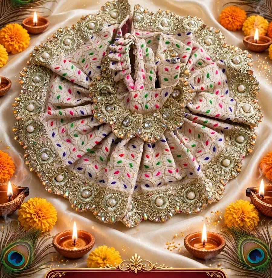 Premium Multicolour Festive Heavy Border Poshak